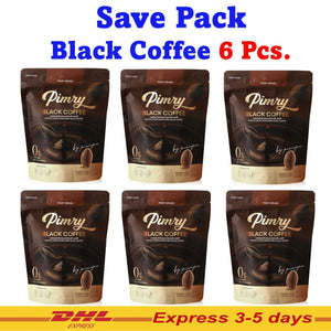 6x Pimry Pie Coffee Instant Drink Black Weight Management Coffee Sugar Free