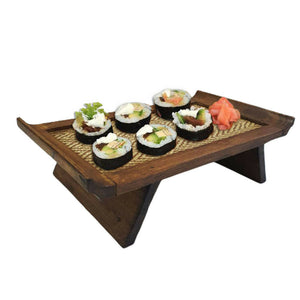 1 x Sushi Sashimi Decorate Tray Japanese Food Wooden Serving Plate Plank