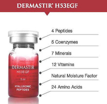 Load image into Gallery viewer, DERMASTIR – H53EGF STERILE 5 ML HYALURONIC PEPTIDES SKIN RESURFACING