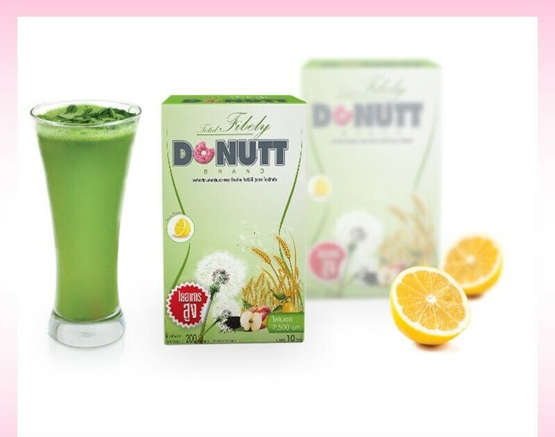 Poudre Detox DONUTT Total Fibely - 10 Sachets - Fibres 7500mg - Saveur Citron Miel - Complément Alimentaire