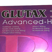 Load image into Gallery viewer, GLUTAX 12G ADVANCED-HD WHITE GLUTATHIONE SKIN WHITENING