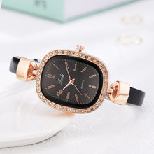 Load image into Gallery viewer, Bracelet Watches Ladies Thin Leather Strap Rhinestone Ladies Wrist Watch Arabic Numerals Dial Quartz Clock Gifts