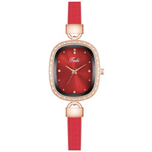 Load image into Gallery viewer, Bracelet Watches Ladies Thin Leather Strap Rhinestone Ladies Wrist Watch Arabic Numerals Dial Quartz Clock Gifts