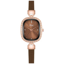 Load image into Gallery viewer, Bracelet Watches Ladies Thin Leather Strap Rhinestone Ladies Wrist Watch Arabic Numerals Dial Quartz Clock Gifts