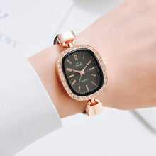 Load image into Gallery viewer, Bracelet Watches Ladies Thin Leather Strap Rhinestone Ladies Wrist Watch Arabic Numerals Dial Quartz Clock Gifts