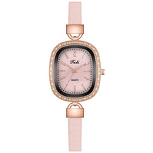 Load image into Gallery viewer, Bracelet Watches Ladies Thin Leather Strap Rhinestone Ladies Wrist Watch Arabic Numerals Dial Quartz Clock Gifts