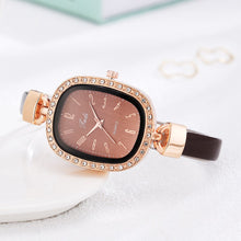 Load image into Gallery viewer, Bracelet Watches Ladies Thin Leather Strap Rhinestone Ladies Wrist Watch Arabic Numerals Dial Quartz Clock Gifts