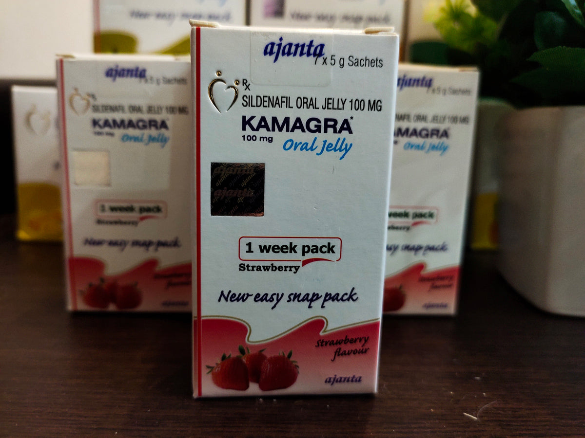 BUY Kamagra Oral Jelly - Sildenafil Citrate IP 100 mg by Ajanta