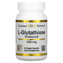 Load image into Gallery viewer, Copy of L-GLUTATHIONE (REDUCED) 500 MG CALIFORNIA GOLD NUTRITION (30 CAPSULES)