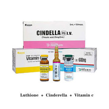 Load image into Gallery viewer, SET CINDELLA WHITENING GLUTAX GLUTA GLUTATHIONE SUPER WHITE SKIN VITAMIN C
