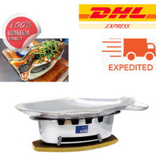 Load image into Gallery viewer, Whole Fish Wood Tray Soup Food Grill Warmer Party Hotpot Shabu Set Seafood