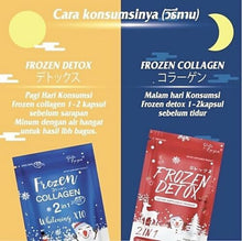 Load image into Gallery viewer, 10 Box Frozen Detox 60 Caps Red Pack + Frozen Collagen 2in1 Whitening x10 DHL