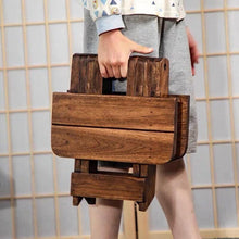 Load image into Gallery viewer, 2x Chair Small Fishing Chair Furniture Outdoor Teak Wooden Wood Easy Portable
