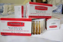Load image into Gallery viewer, Pure Vit C Red Box Tighten Pores Bright White Skin Reduce Acne Scars 100% 50 vial