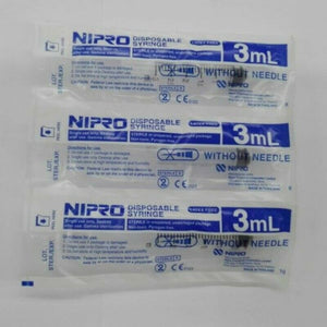 New Nipro Syringe 3 ml Nasal Syringe Latex Free1 Box 100 Pcs