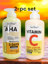 Load image into Gallery viewer, 2-pc Set 💯 AHA Whitening Lotion Plus Vitamin C Whitening Lotion 500ml USA Stock