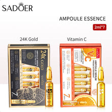 Load image into Gallery viewer, SADOER 24K GOLD Ampoule SERUM 2ml*7 Vial Reveal Smooth Clear Skin Look Youthful Helps Reduce Wrinkles