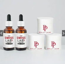 Load image into Gallery viewer, SwissLab Serum 2 bottles and PP Botallift Cream 3 jars.