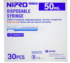 Nipro Syringe 50 ml Nasal syringe, 20cc syringe 1 Box 30 Pcs