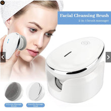 Load image into Gallery viewer, 2 in 1 Electric Vibrating Facial Cleansing Brush