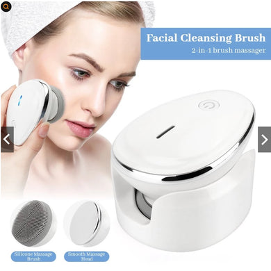 2 in 1 Electric Vibrating Facial Cleansing Brush