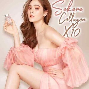 3 Pcs ROSEGOLD Sakana collagen x10 + Seacret Forest Cream + Cleansing Gel Acne