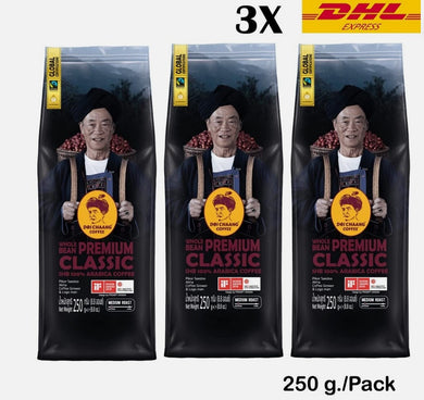 3X Doi Chaang Thailand Coffee Chang Whole Bean Premium Classic Arabica 250 g