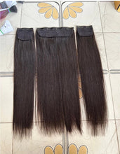 Load image into Gallery viewer, 3-piece genuine human hair hair extension, 50 centimeters long, uses 2 bundles of hair