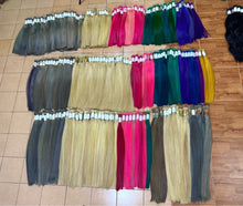 Load image into Gallery viewer, 3-piece genuine human hair hair extension, 50 centimeters long, uses 2 bundles of hair