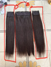 Load image into Gallery viewer, 3-piece genuine human hair hair extension, 50 centimeters long, uses 2 bundles