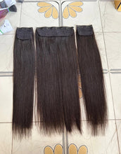 Load image into Gallery viewer, 3-piece genuine human hair hair extension, 50 centimeters long, uses 2 bundles