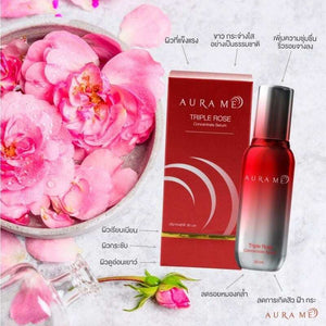 3x30ml Aura Me Triple Rose Concentrate Serum Radiant Youthful Hydrated Skin DHL