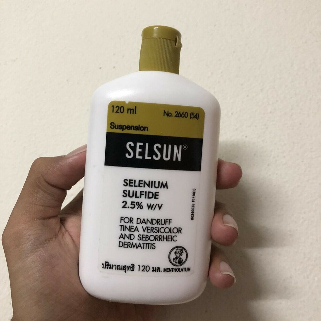 Shampoo Anti Dandruff Itchy Scalp Selsun Selenium Sulfide 2.5% for Hair 4X 120ml