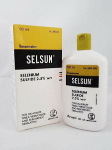 Shampoo Anti Dandruff Itchy Scalp Selsun Selenium Sulfide 2.5% for Hair 4X 120ml