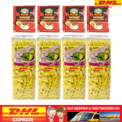 4x Fried Durian Chips Yellow Crispy Monthong OTOP Thai Fruit Exotic Health 500g