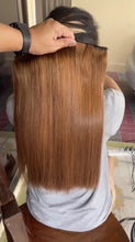 Load image into Gallery viewer, Human hair extensions, extra thick ends, 50 centimeters long, weighing approximately 200 grams.
