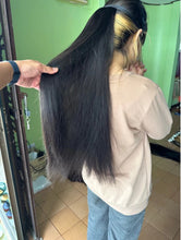 Load image into Gallery viewer, 60 cm long, genuine human hair ponytail. Requires 2 bundles of hair.