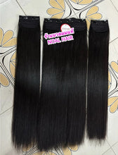 Load image into Gallery viewer, Human hair extension, 60 centimeters long (reaches below the waist when attached). Weight approximately 210 grams.
