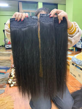 Load image into Gallery viewer, Human hair hair extensions, 60 cm long, 3-piece set. Includes after-sales service