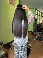 Load image into Gallery viewer, Human hair hair extensions, 60 cm long, 3-piece set. Includes after-sales service