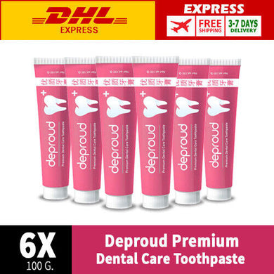 DHL EXPRESS 6X Deproud Premium Dental Care Toothpaste Herb Whitening 100 g.