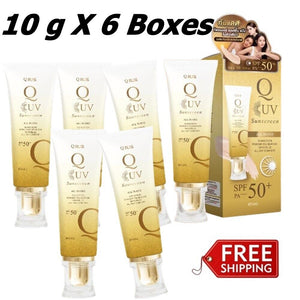 Q Russ Q UV Sunscreen SPF 50+ PA++++ Primer, Foundation Waterproof 10g.