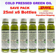 Load image into Gallery viewer, 6x Cold Pressed Green Oil Organic Massage Aromatherapy Thai Barm Cold Herbal 25g