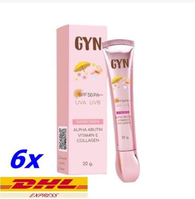 6x GYN sunscreen juicy face SPF 50 PA++++ Light texture absorbs quickly not stic