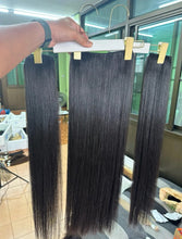Load image into Gallery viewer, This 70cm long, genuine human hair extension uses two bundles of hair and weighs approximately 240+ grams