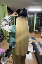 Load image into Gallery viewer, This 70cm long, genuine human hair extension uses two bundles of hair and weighs approximately 240+ grams