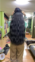 Load image into Gallery viewer, This 70cm long, genuine human hair extension uses two bundles of hair and weighs approximately 240+ grams