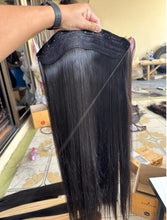 Load image into Gallery viewer, This 70cm long, genuine human hair extension uses two bundles of hair and weighs approximately 240+ grams