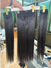 Load image into Gallery viewer, This 70cm long, genuine human hair extension uses two bundles of hair and weighs approximately 240+ grams