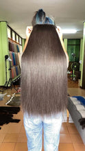 Load image into Gallery viewer, This 70cm long, genuine human hair extension uses two bundles of hair and weighs approximately 240+ grams